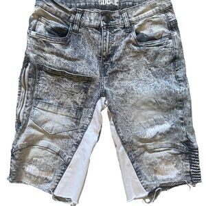 “Black Ice” Flared Moto Jorts | Size Men’s 29